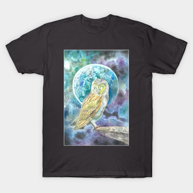 Owl and Moon T-Shirt by Laz